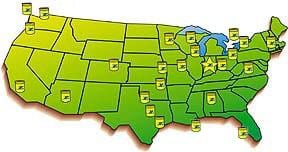 Hill and Griffith Locations and Service Map